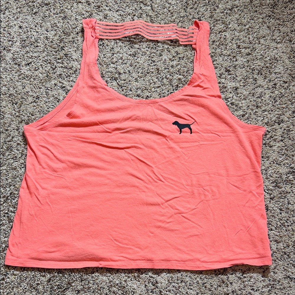 PINK Victoria's Secret Coral Crop Tank Top